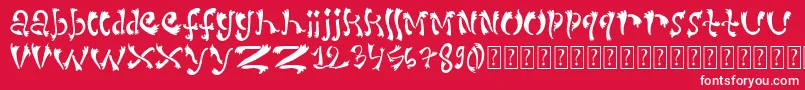 Dirtyserif Font – White Fonts on Red Background