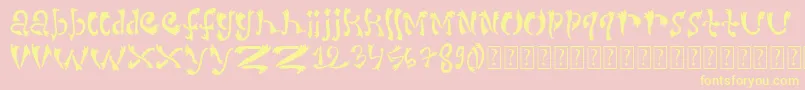 Dirtyserif Font – Yellow Fonts on Pink Background