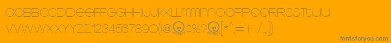 fuente Kravitz ffy – Fuentes Grises Sobre Fondo Naranja