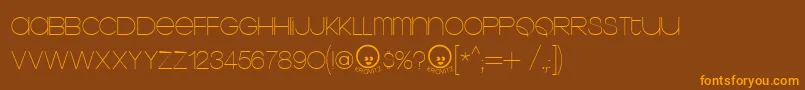 Kravitz ffy Font – Orange Fonts on Brown Background