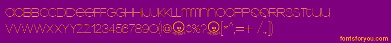 Kravitz ffy Font – Orange Fonts on Purple Background