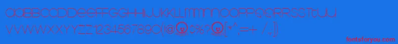 Kravitz ffy Font – Red Fonts on Blue Background