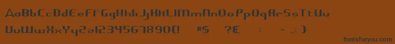 フォントHighguardNew – 黒い文字が茶色の背景にあります