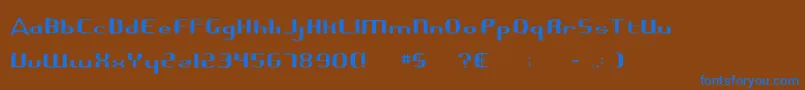 Шрифт HighguardNew – синие шрифты на коричневом фоне