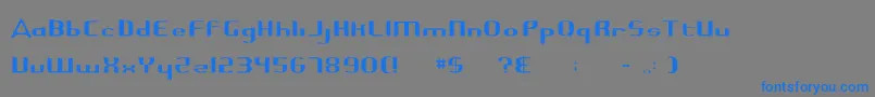 フォントHighguardNew – 灰色の背景に青い文字