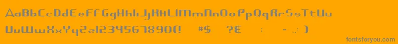 フォントHighguardNew – オレンジの背景に灰色の文字