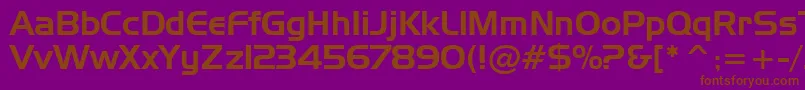 HandelGothicBt Font – Brown Fonts on Purple Background