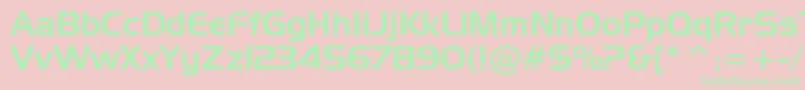 HandelGothicBt Font – Green Fonts on Pink Background