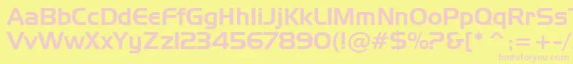 HandelGothicBt Font – Pink Fonts on Yellow Background