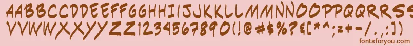 Indiksn0 Font – Brown Fonts on Pink Background