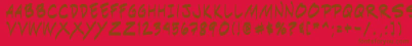fuente Indiksn0 – Fuentes Marrones Sobre Fondo Rojo