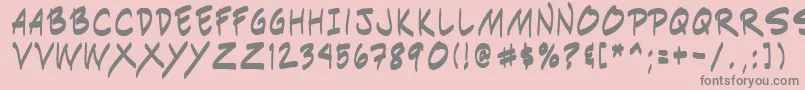 Indiksn0 Font – Gray Fonts on Pink Background