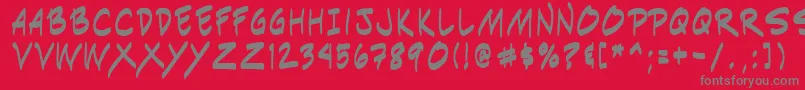 Indiksn0 Font – Gray Fonts on Red Background