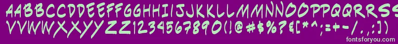 Indiksn0 Font – Green Fonts on Purple Background