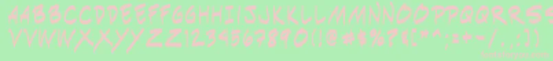 Indiksn0 Font – Pink Fonts on Green Background