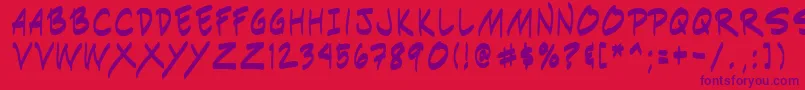 Indiksn0 Font – Purple Fonts on Red Background