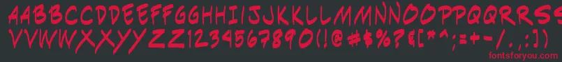 Indiksn0 Font – Red Fonts on Black Background