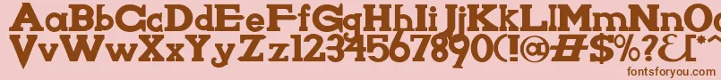 Knighwsn Font – Brown Fonts on Pink Background