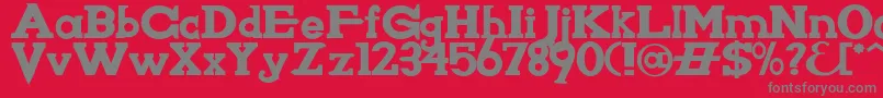 Knighwsn-Schriftart – Graue Schriften auf rotem Hintergrund