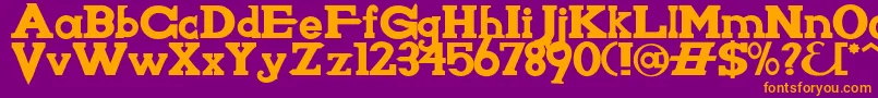 Knighwsn Font – Orange Fonts on Purple Background