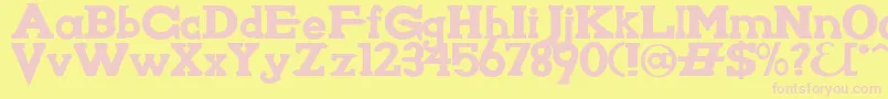 Saiba mais sobre a fonte Knighwsn Fonte Knighwsn – fontes rosa em um fundo amarelo