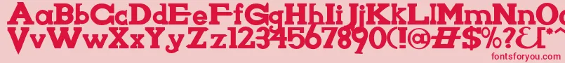 Knighwsn Font – Red Fonts on Pink Background