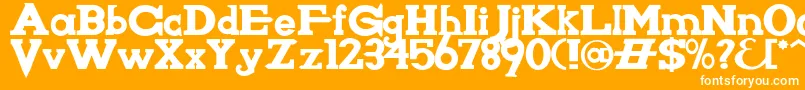 Knighwsn Font – White Fonts on Orange Background