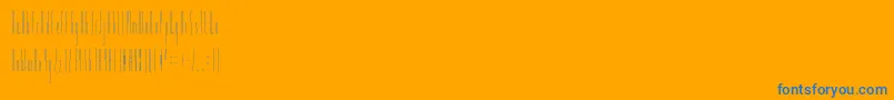 Шрифт Slendergreyregular – синие шрифты на оранжевом фоне