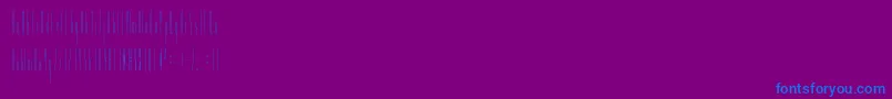フォントSlendergreyregular – 紫色の背景に青い文字