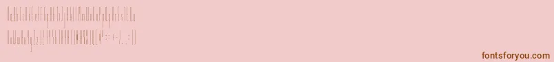 フォントSlendergreyregular – ピンクの背景に茶色のフォント
