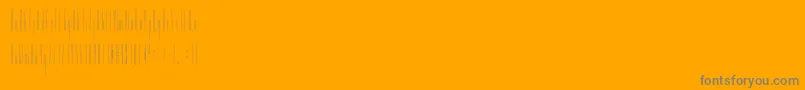 Slendergreyregular-fontti – harmaat kirjasimet oranssilla taustalla
