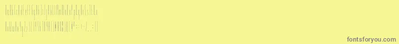 Slendergreyregular Font – Gray Fonts on Yellow Background