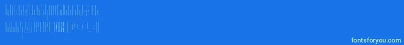 Czcionka Slendergreyregular – zielone czcionki na niebieskim tle