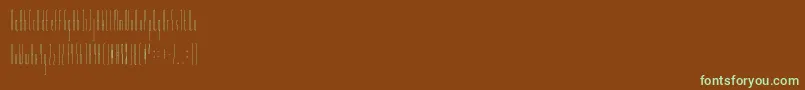 Czcionka Slendergreyregular – zielone czcionki na brązowym tle