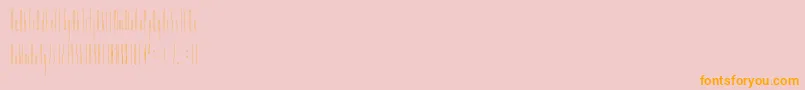 Fonte Slendergreyregular – fontes laranjas em um fundo rosa