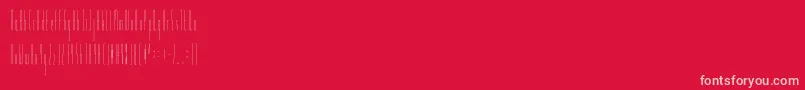 Slendergreyregular-fontti – vaaleanpunaiset fontit punaisella taustalla