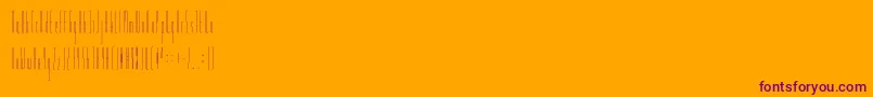 Шрифт Slendergreyregular – фиолетовые шрифты на оранжевом фоне
