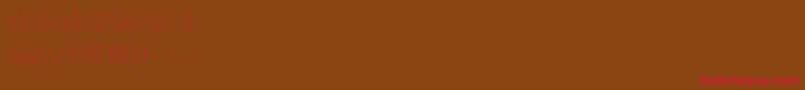 Czcionka Slendergreyregular – czerwone czcionki na brązowym tle