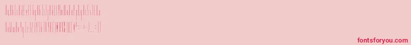 Slendergreyregular Font – Red Fonts on Pink Background