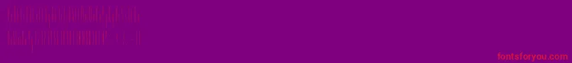 フォントSlendergreyregular – 紫の背景に赤い文字