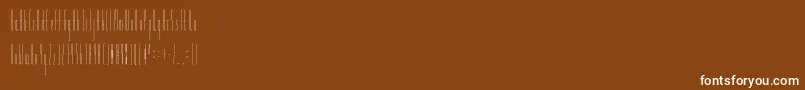 Czcionka Slendergreyregular – białe czcionki na brązowym tle