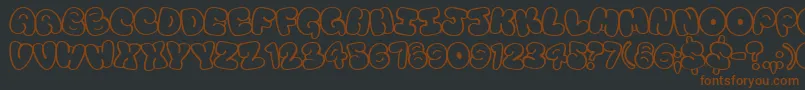 Touristtrap Font – Brown Fonts on Black Background