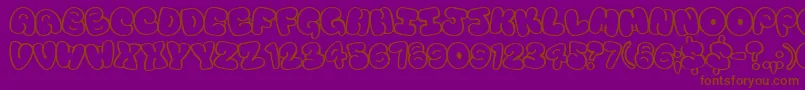 Touristtrap Font – Brown Fonts on Purple Background