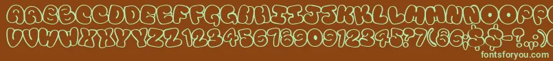 Touristtrap Font – Green Fonts on Brown Background