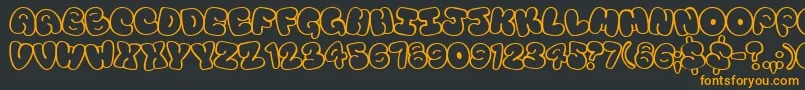 Touristtrap Font – Orange Fonts on Black Background