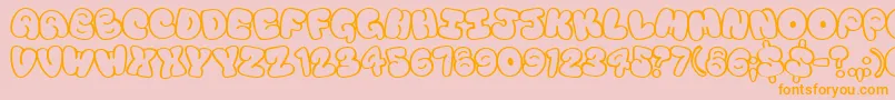 Touristtrap Font – Orange Fonts on Pink Background