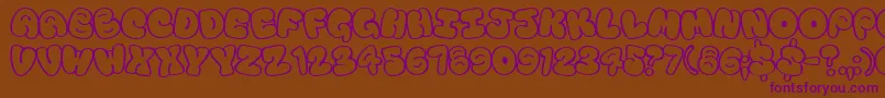 Touristtrap Font – Purple Fonts on Brown Background