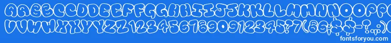 Touristtrap Font – White Fonts on Blue Background