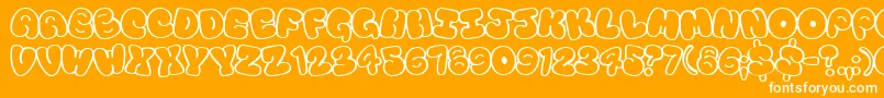 Touristtrap Font – White Fonts on Orange Background