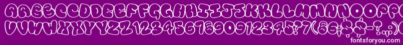 Touristtrap Font – White Fonts on Purple Background